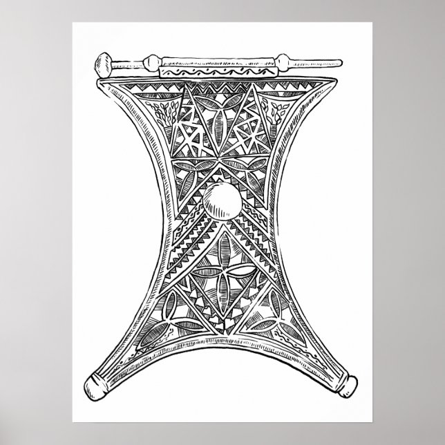 Illustration av stamavkännaren poster hand plockad (Framsidan)