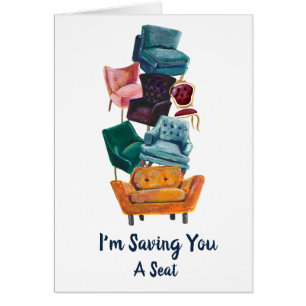 Illustration av staplade Trendig i volt och lager Hälsningskort