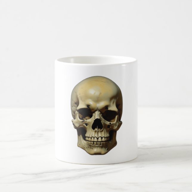Illustration av Stil-målning för Skull Oljemålning Kaffemugg (Center)
