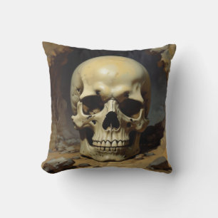 Illustration av Stil-målning för Skull Oljemålning Kudde
