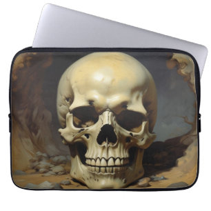 Illustration av Stil-målning för Skull Oljemålning Laptop Fodral