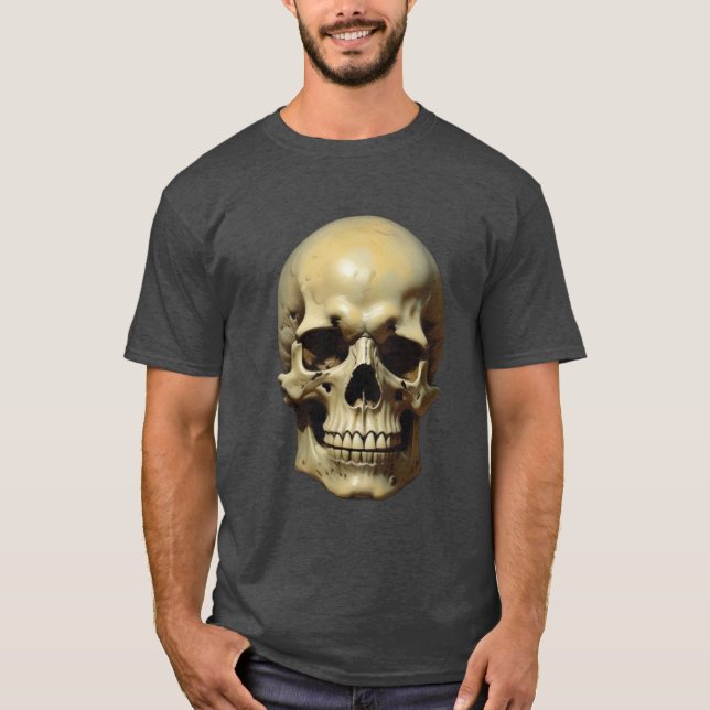 Illustration av Stil-målning för Skull Oljemålning T Shirt (Framsida)