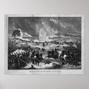 Illustration av striden av Gettysburg Poster
