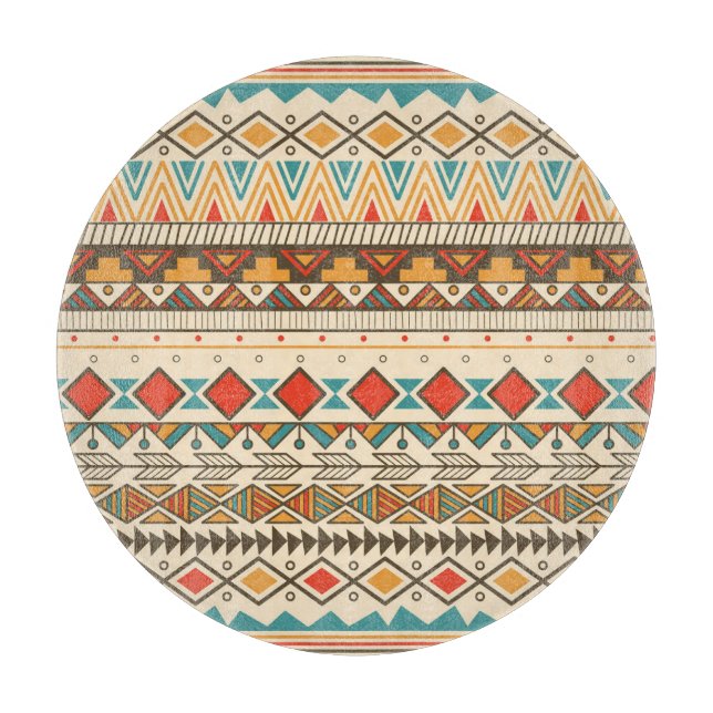 Illustration av strimlad Vintage från Aztec-stamme (Framsidan)