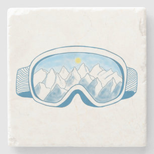 Illustration av Sunny Mountain Ski Goggles Stenunderlägg