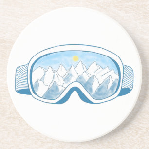 Illustration av Sunny Mountain Ski Goggles Underlägg