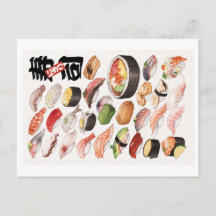 Illustration av Sushi Japansk Food Hand plockade