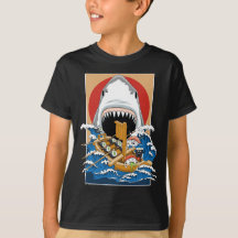Illustration av sushi-Shark Attack