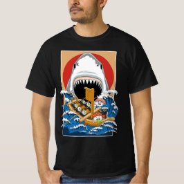 Illustration av sushi-Shark Attack T Shirt