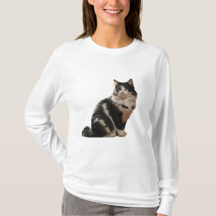 Illustration av svart- och vitfärgad rött sällskap t shirt