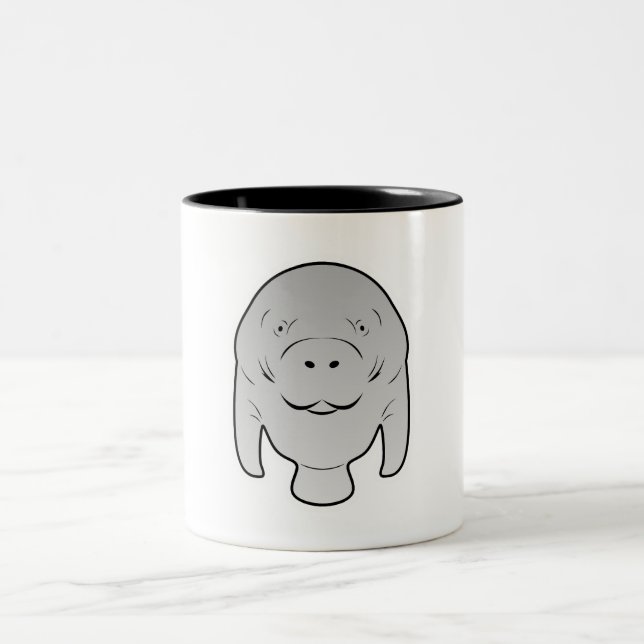 illustration av symbolen Manatee Två-Tonad Mugg (Center)
