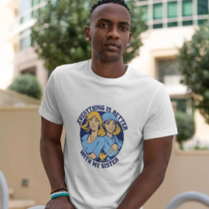 Illustration av systrar t shirt