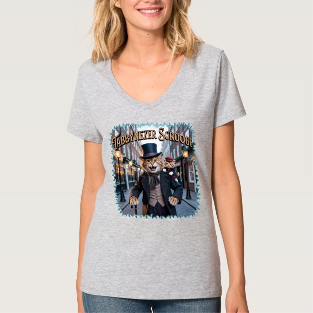 Illustration av Tabbynezer Scrooge – Tabby Scrooge T Shirt (Framsida)