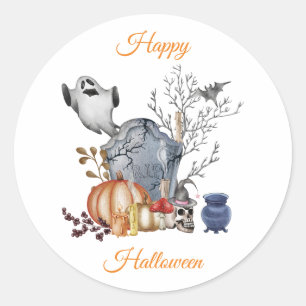 Illustration av taloky Friends från happy hallowee Runt Klistermärke