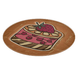 Illustration av tårtan i retro stil