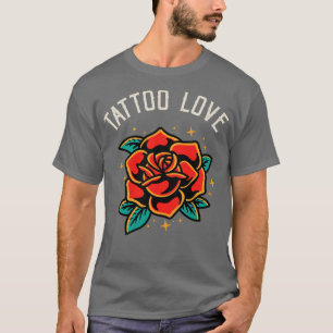 Illustration av Tattoo Kärlek Ro Tatoo Stil T Shirt
