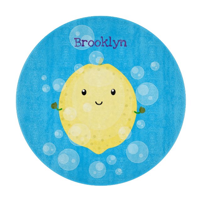 illustration av tecknad av färskbubblor för citron (Framsidan)