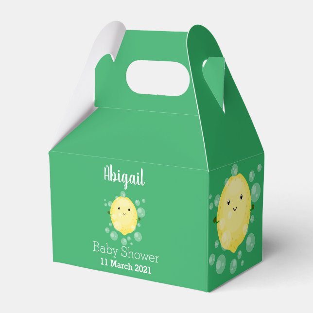 illustration av tecknad av färskbubblor för citron presentaskar (Framsidan Sidan)