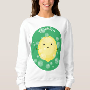 illustration av tecknad av färskbubblor för citron t shirt