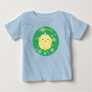 illustration av tecknad av färskbubblor för citron t shirt