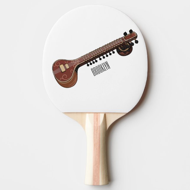 illustration av tecknad på webbplats pingisracket (Framsidan)