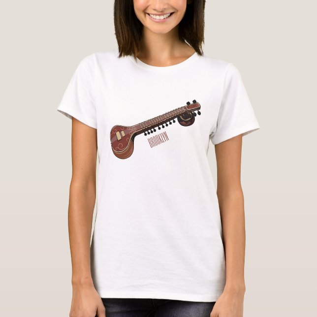 illustration av tecknad på webbplats t shirt (Framsida)