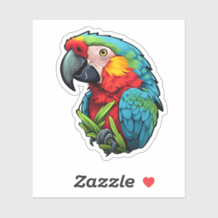 illustration av tecknad parrot klistermärken