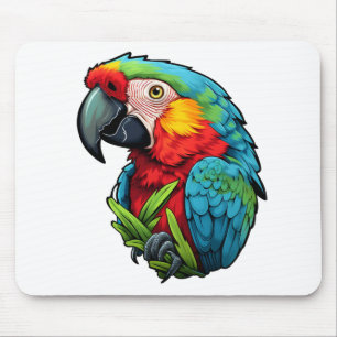 illustration av tecknad parrot musmatta