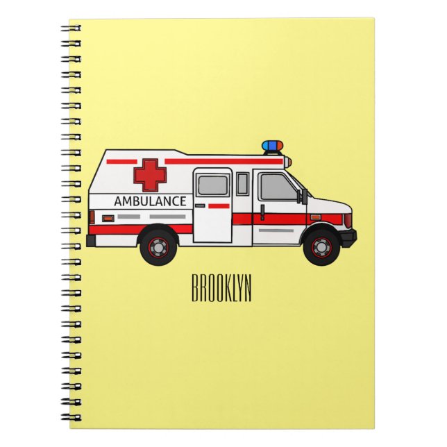 illustration av tecknaden Ambulance Anteckningsbok (Framsidan)