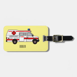 illustration av tecknaden Ambulance Bagagebricka