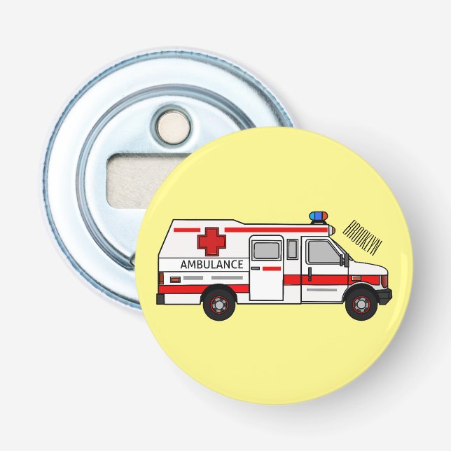 illustration av tecknaden Ambulance Flasköppnare (Framsidan)