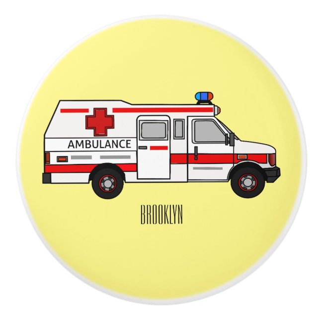 illustration av tecknaden Ambulance Knopp (Framsidan)