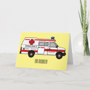 illustration av tecknaden Ambulance Kort
