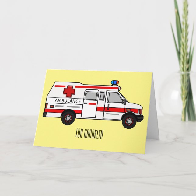 illustration av tecknaden Ambulance Kort (Framsida)