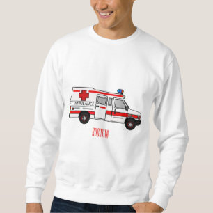 illustration av tecknaden Ambulance Lång Ärmad Tröja