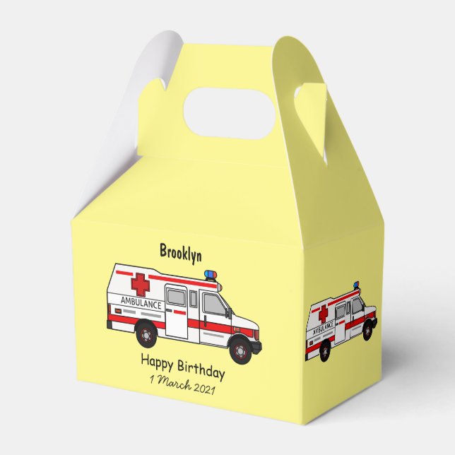 illustration av tecknaden Ambulance Presentaskar (Framsidan Sidan)