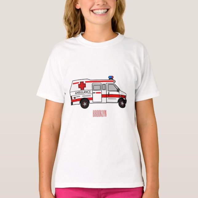 illustration av tecknaden Ambulance T Shirt (Framsida)