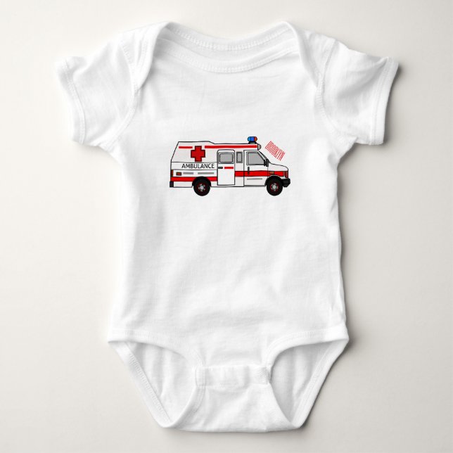 illustration av tecknaden Ambulance T Shirt (Framsida)