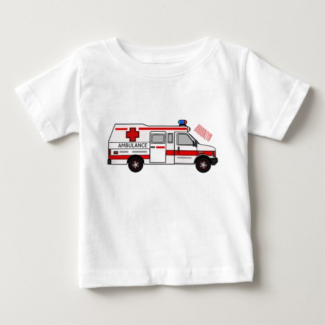 illustration av tecknaden Ambulance T Shirt (Framsida)
