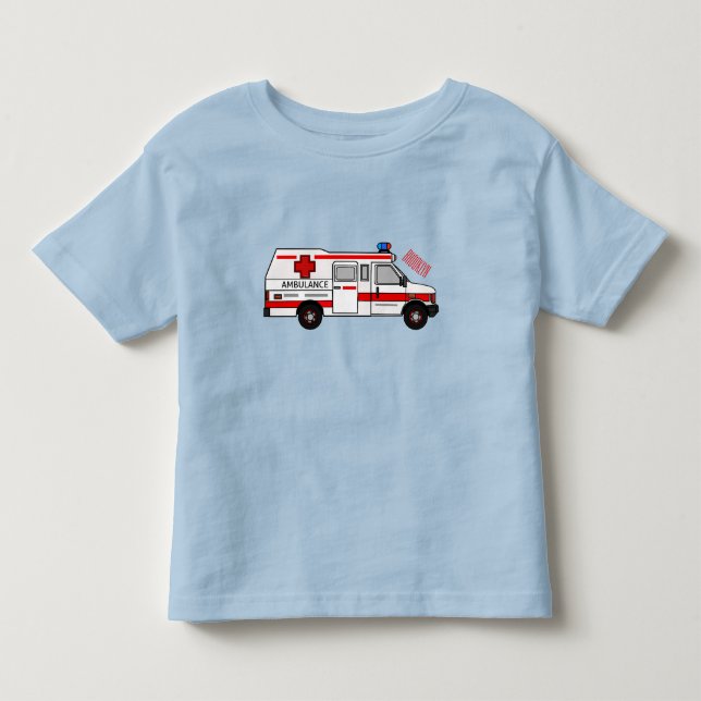 illustration av tecknaden Ambulance T Shirt (Framsida)