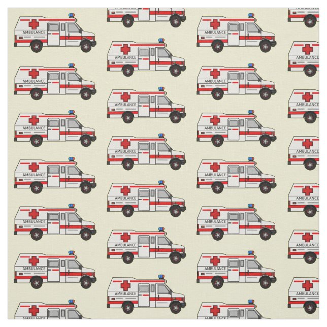 illustration av tecknaden Ambulance Tyg (Provkarta)