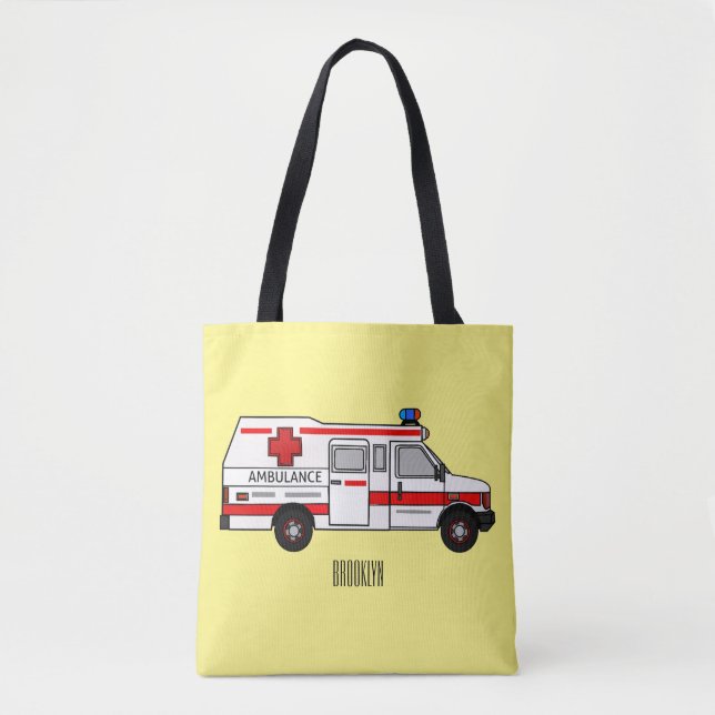 illustration av tecknaden Ambulance Tygkasse (Framsida)