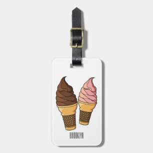 illustration av tecknaden av iskräm bagagebricka