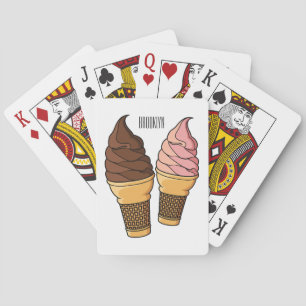 illustration av tecknaden av iskräm casinokort