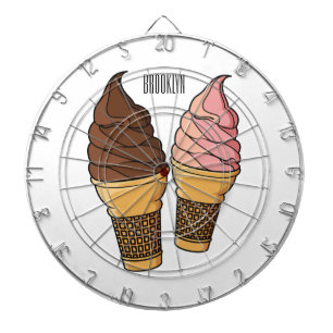 illustration av tecknaden av iskräm darttavla