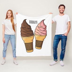 illustration av tecknaden av iskräm fleecefilt