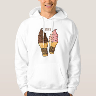 illustration av tecknaden av iskräm hoodie