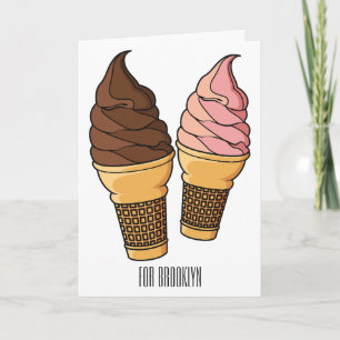 illustration av tecknaden av iskräm kort