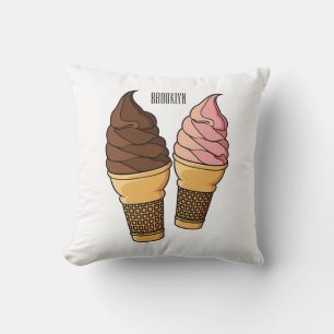 illustration av tecknaden av iskräm kudde