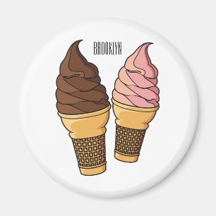 illustration av tecknaden av iskräm magnet